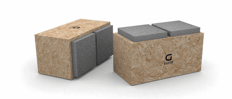 GABLOK-Geïsoleerde houten blokken voor zelfbouwprojecten 